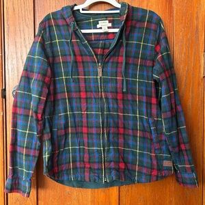 L.L. Bean Women's Plaid Utility Jacket - Red, Blue, Green